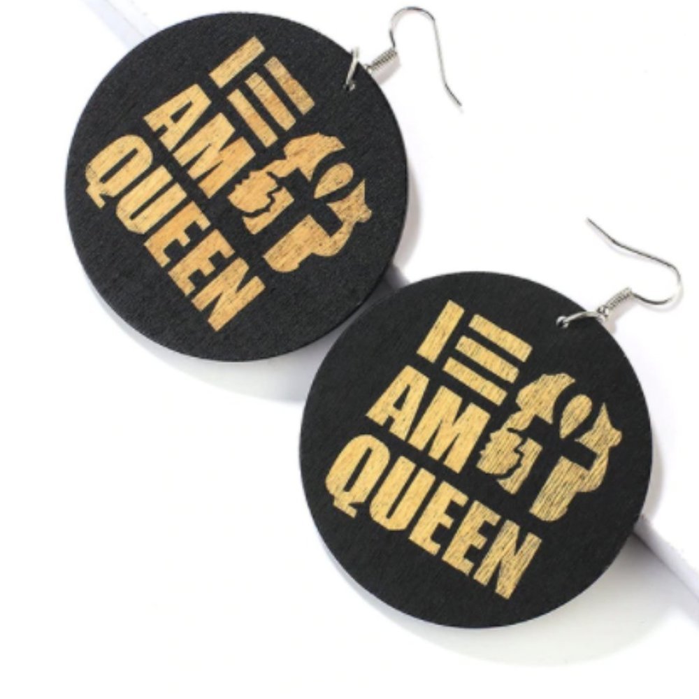 Round Wooden Earrings For Women